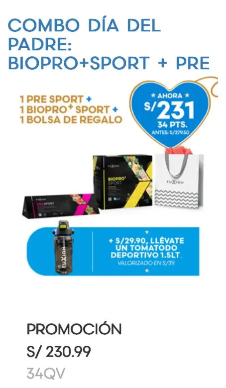 Promoción Especial Día del Padre - Pack Deporte y Rendimiento Fuxion.